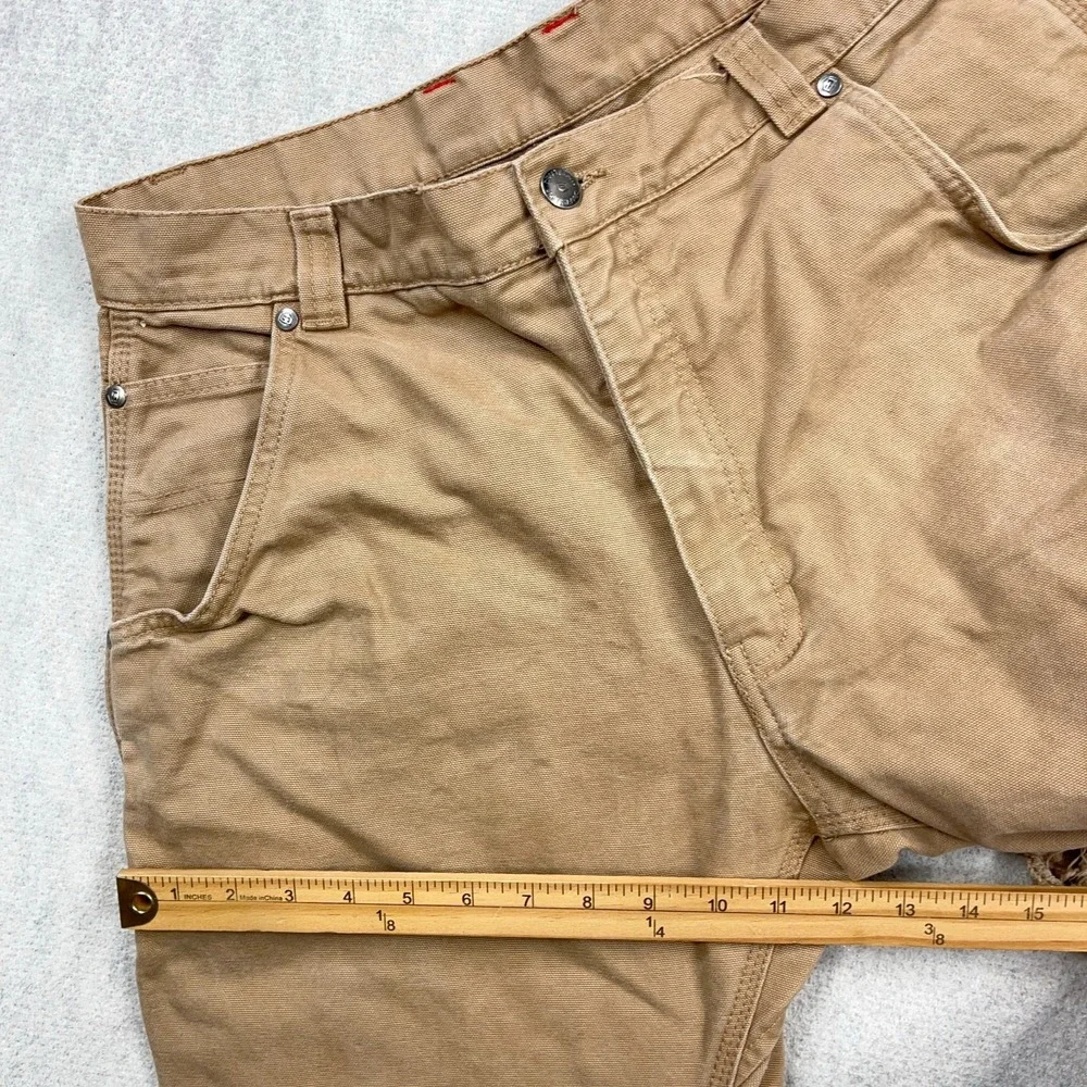 Craftsman Pants Men 32x30 Brown Carpenter Duck Canvas Baggy Work Wear Worn‎